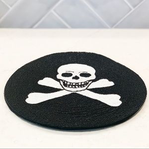 🔴 LAST CHANCE. CLOSING 9.16 🔴 Hand beaded Skull Skeleton Round Placemats